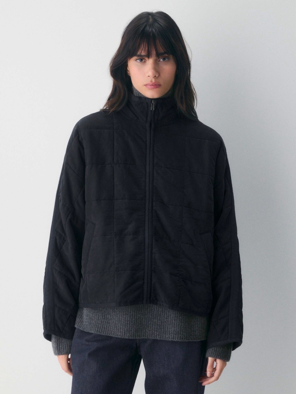 Aritzia Little Moon Remote Quilted Jacket Black Size S
